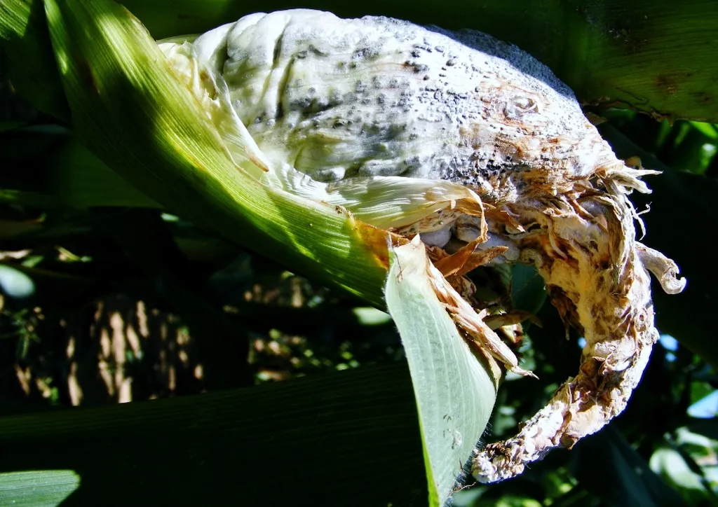 Simptome: Ustilago maydis (Tăciunele comun al știuleților și paniculelor de porumb)